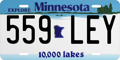 MN license plate 559LEY