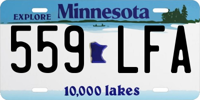 MN license plate 559LFA