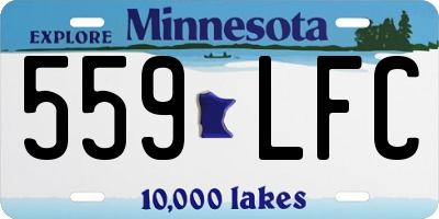 MN license plate 559LFC
