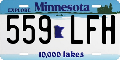 MN license plate 559LFH