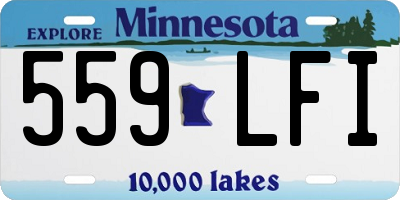 MN license plate 559LFI