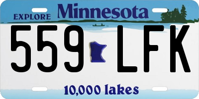 MN license plate 559LFK