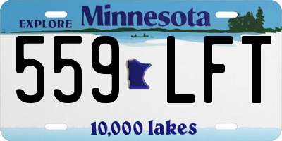 MN license plate 559LFT