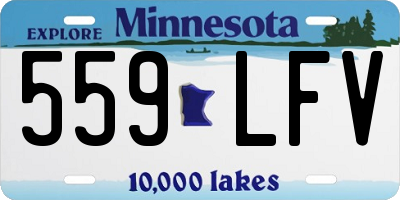 MN license plate 559LFV