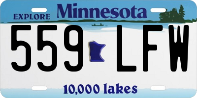 MN license plate 559LFW