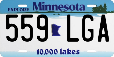MN license plate 559LGA