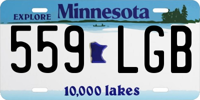 MN license plate 559LGB