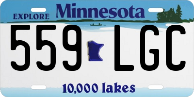 MN license plate 559LGC