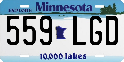 MN license plate 559LGD