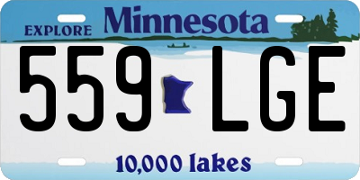 MN license plate 559LGE
