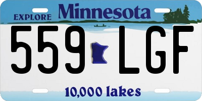 MN license plate 559LGF