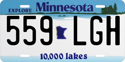 MN license plate 559LGH