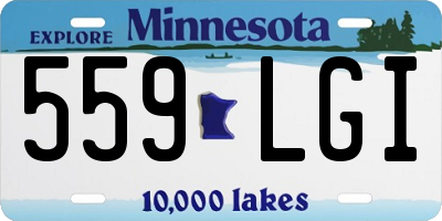 MN license plate 559LGI
