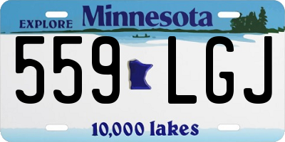 MN license plate 559LGJ