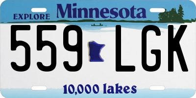 MN license plate 559LGK