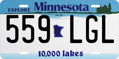 MN license plate 559LGL