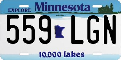 MN license plate 559LGN