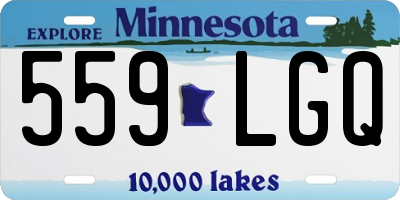 MN license plate 559LGQ