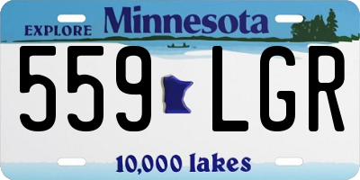MN license plate 559LGR