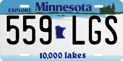 MN license plate 559LGS
