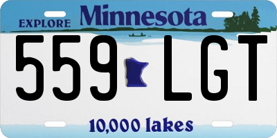 MN license plate 559LGT