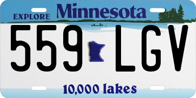 MN license plate 559LGV