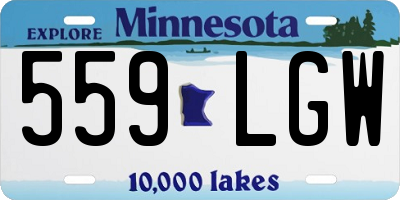 MN license plate 559LGW