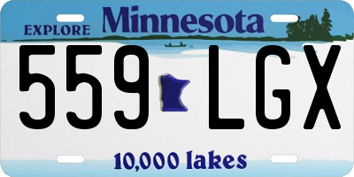 MN license plate 559LGX