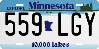 MN license plate 559LGY