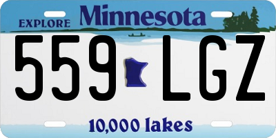 MN license plate 559LGZ