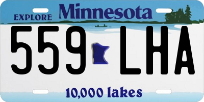 MN license plate 559LHA