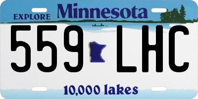 MN license plate 559LHC