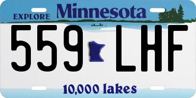 MN license plate 559LHF