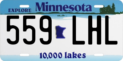 MN license plate 559LHL
