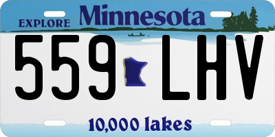 MN license plate 559LHV