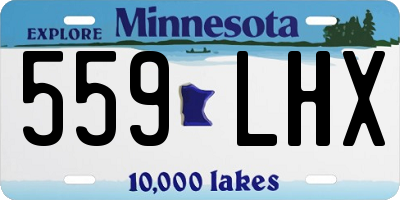 MN license plate 559LHX