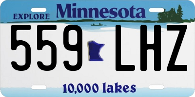 MN license plate 559LHZ