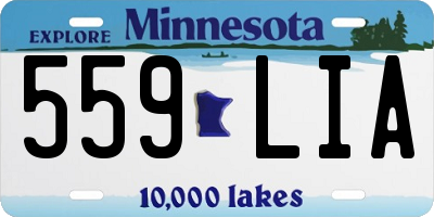 MN license plate 559LIA