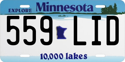MN license plate 559LID