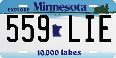 MN license plate 559LIE