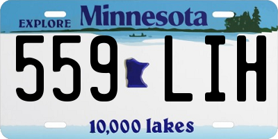 MN license plate 559LIH
