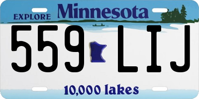 MN license plate 559LIJ