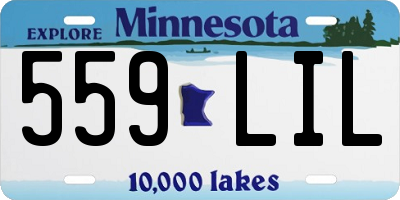 MN license plate 559LIL
