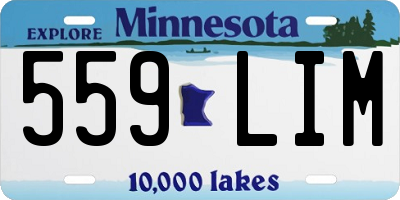 MN license plate 559LIM