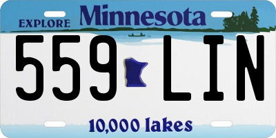 MN license plate 559LIN