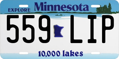 MN license plate 559LIP