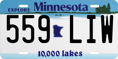 MN license plate 559LIW