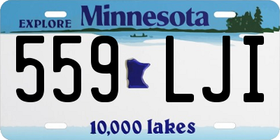 MN license plate 559LJI