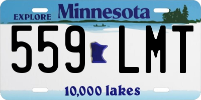 MN license plate 559LMT