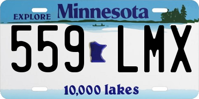 MN license plate 559LMX